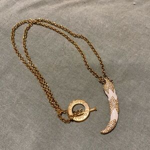 CC Skye Gold and White Tusk Necklace